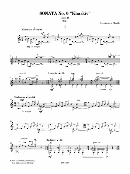 Sonata No. 6 "Kharkiv", Op. 48