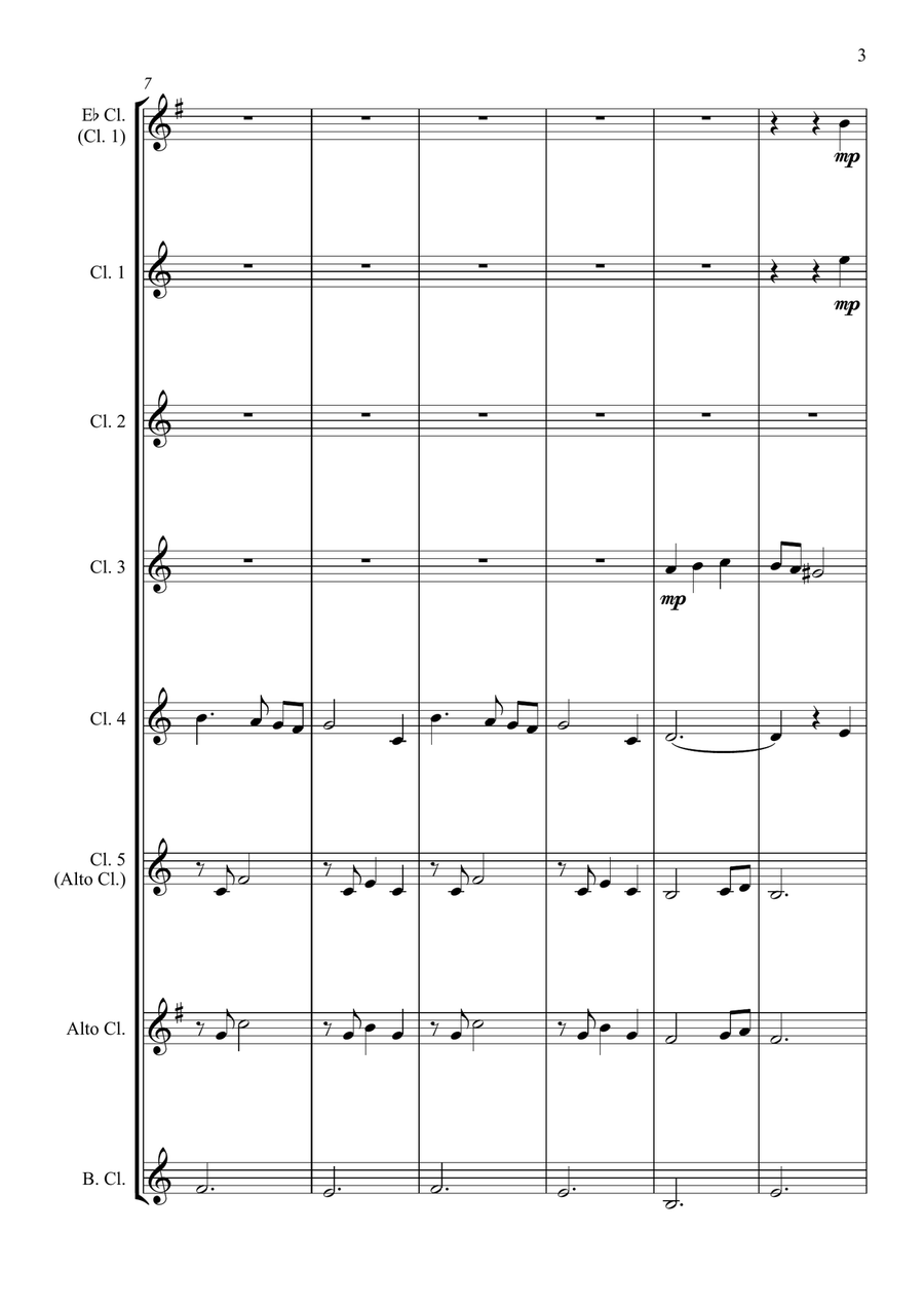 Moon River Clarinet Choir scores gallery preview page 3