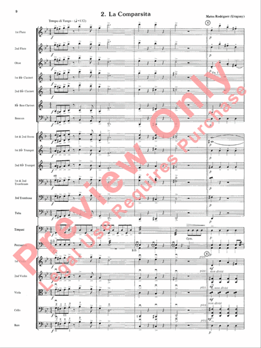Two South American Tangos Full Orchestra scores gallery preview page 11