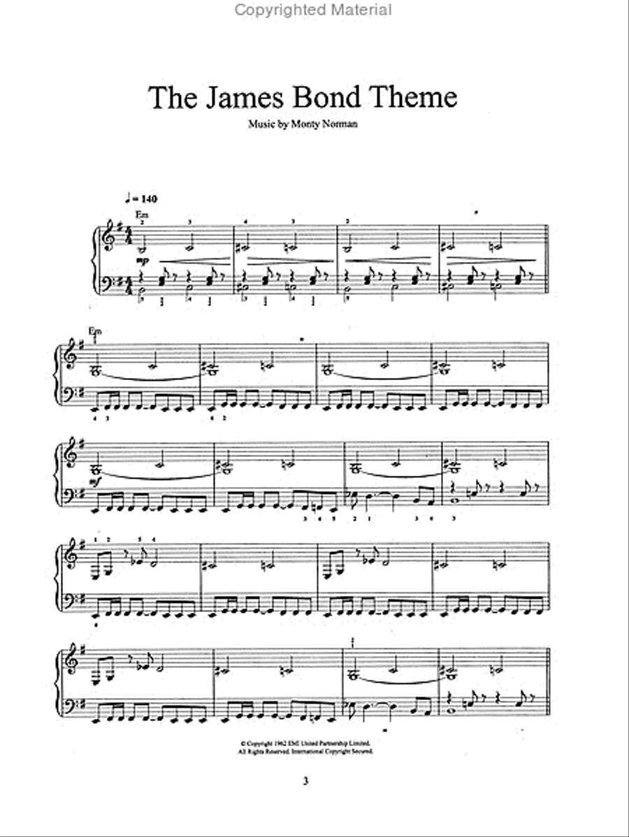 James Bond Themes Easy Piano scores gallery preview page 2