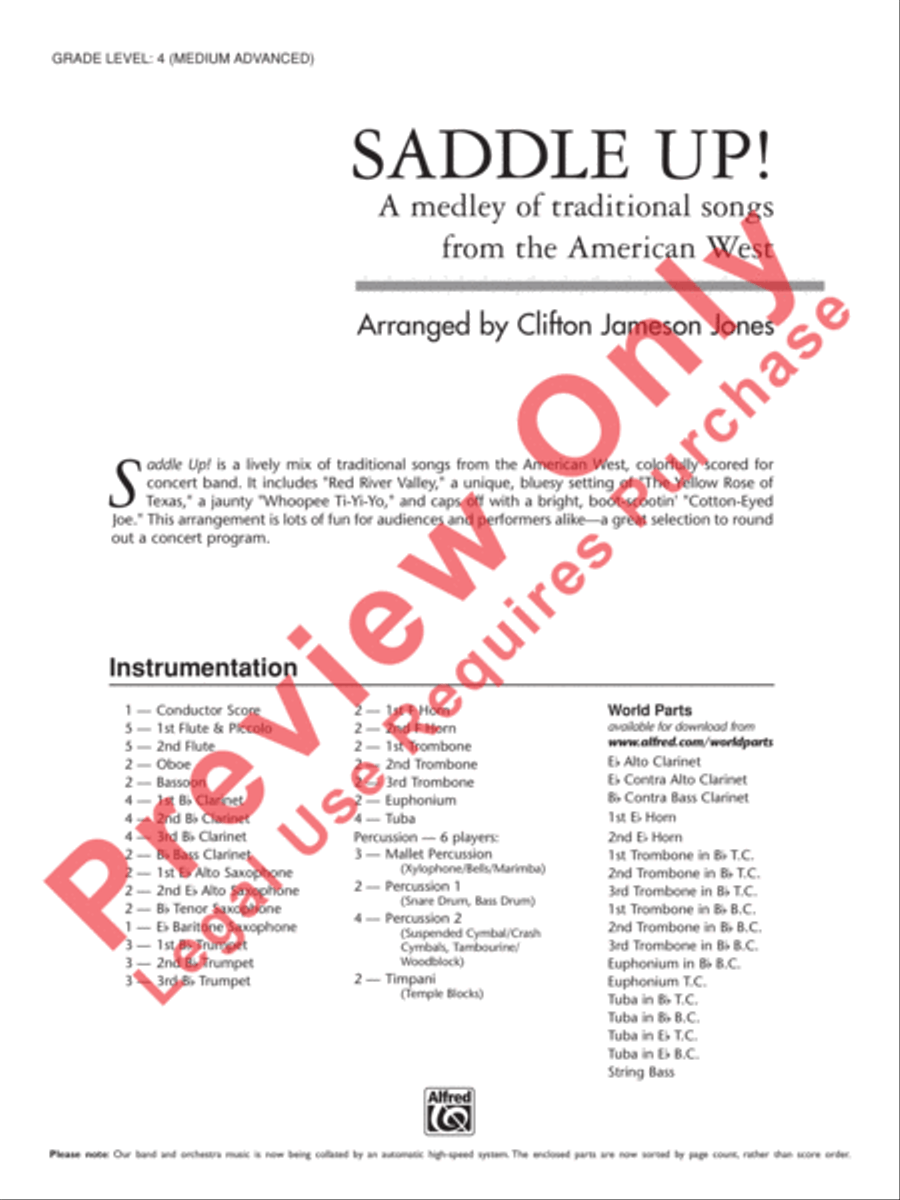 Saddle Up! Concert Band scores gallery preview page 2