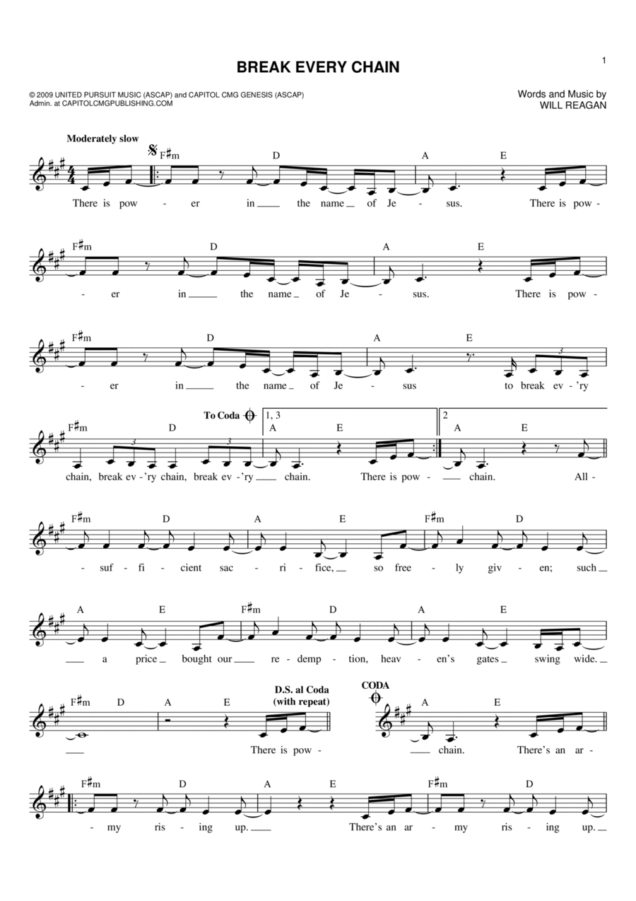 Break Every Chain Flute scores gallery preview page 1