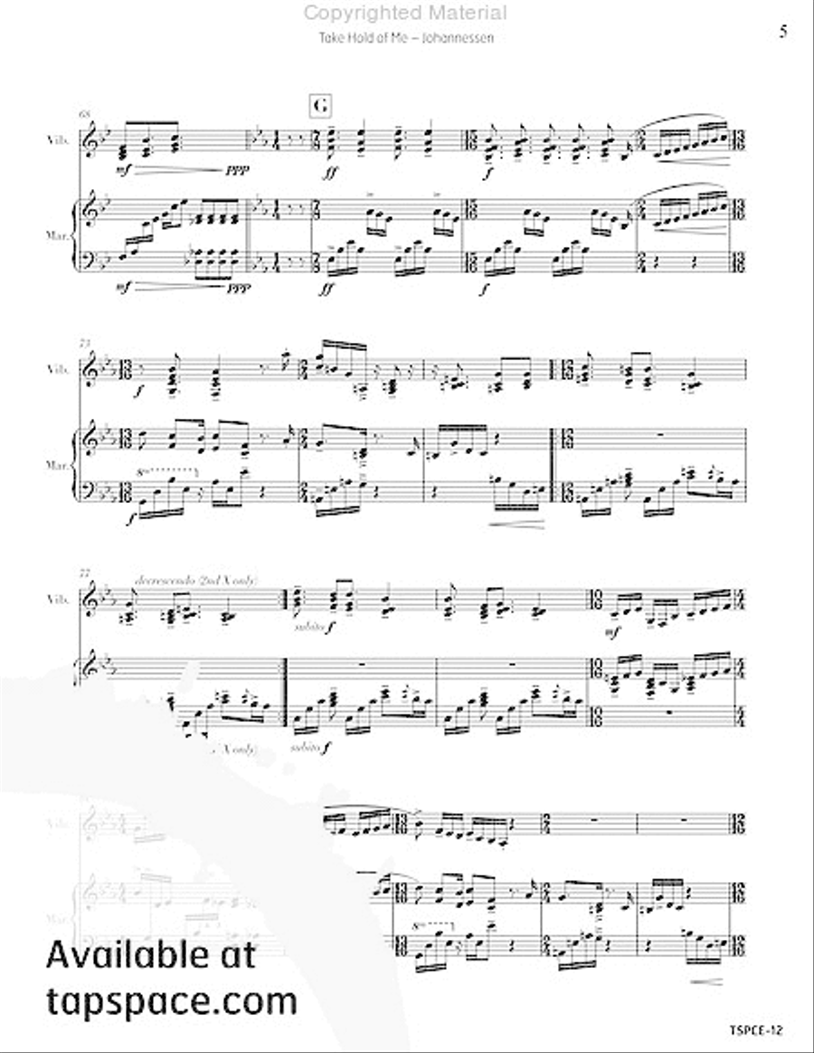 Take Hold of Me Marimba scores gallery preview page 8