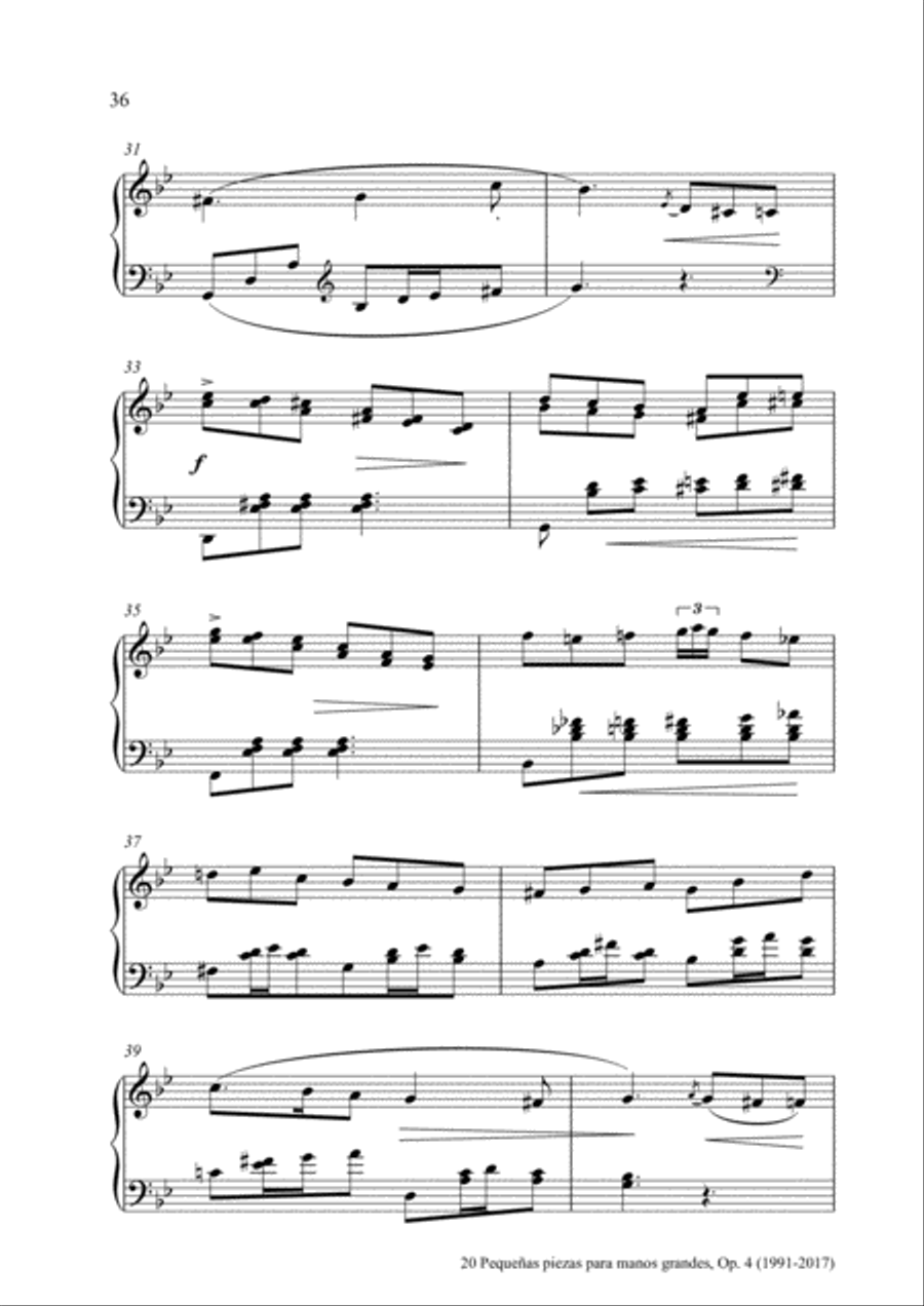 20 Piezas, Op. 4 (2017) No. 10. Danza rústica Piano Solo scores gallery preview page 3