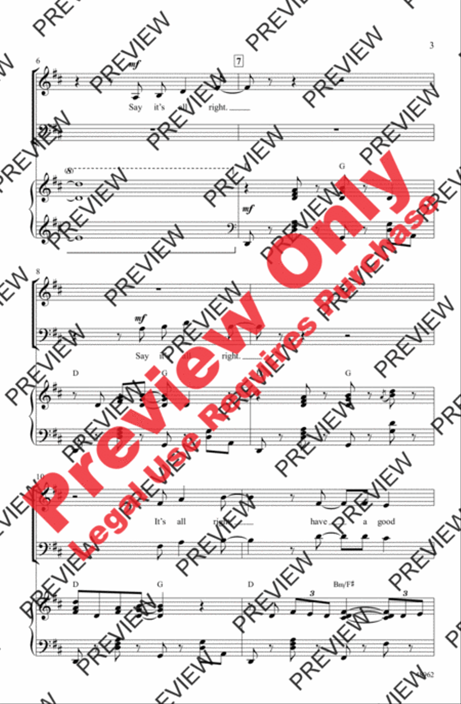 It's All Right 4-Part scores gallery preview page 3