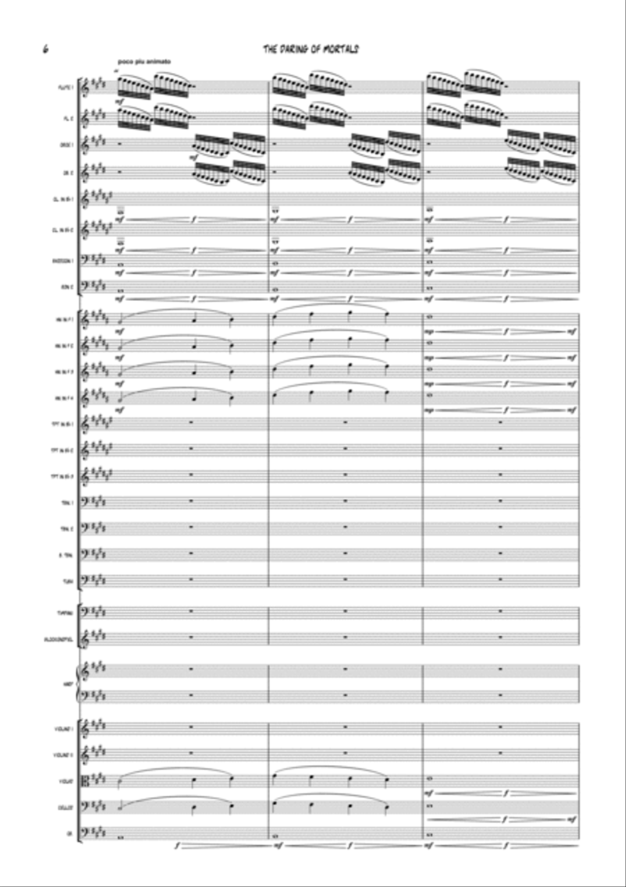 The Daring of Mortals Full Orchestra scores gallery preview page 6