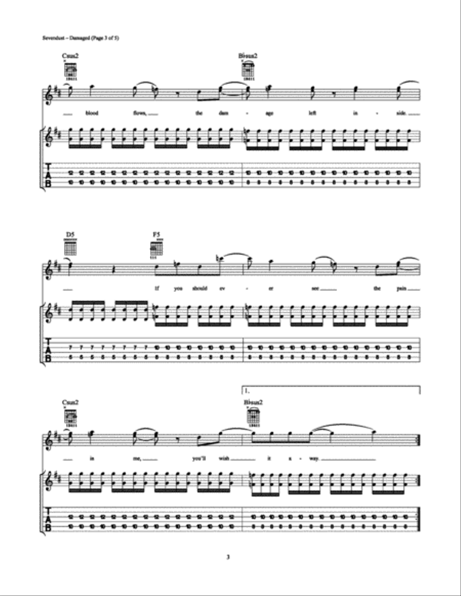 Damaged Electric Guitar scores gallery preview page 3