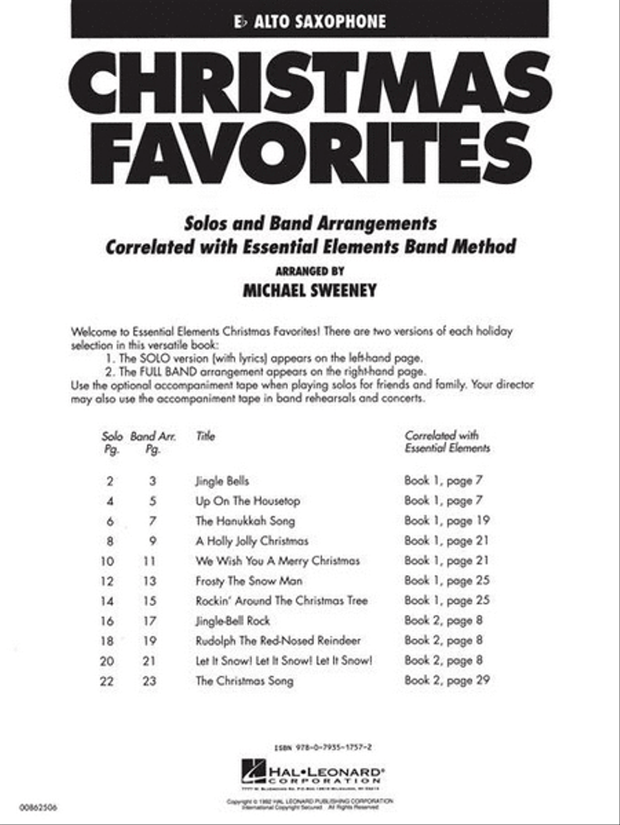 Essential Elements Christmas Favorites Concert Band Methods scores gallery preview page 3