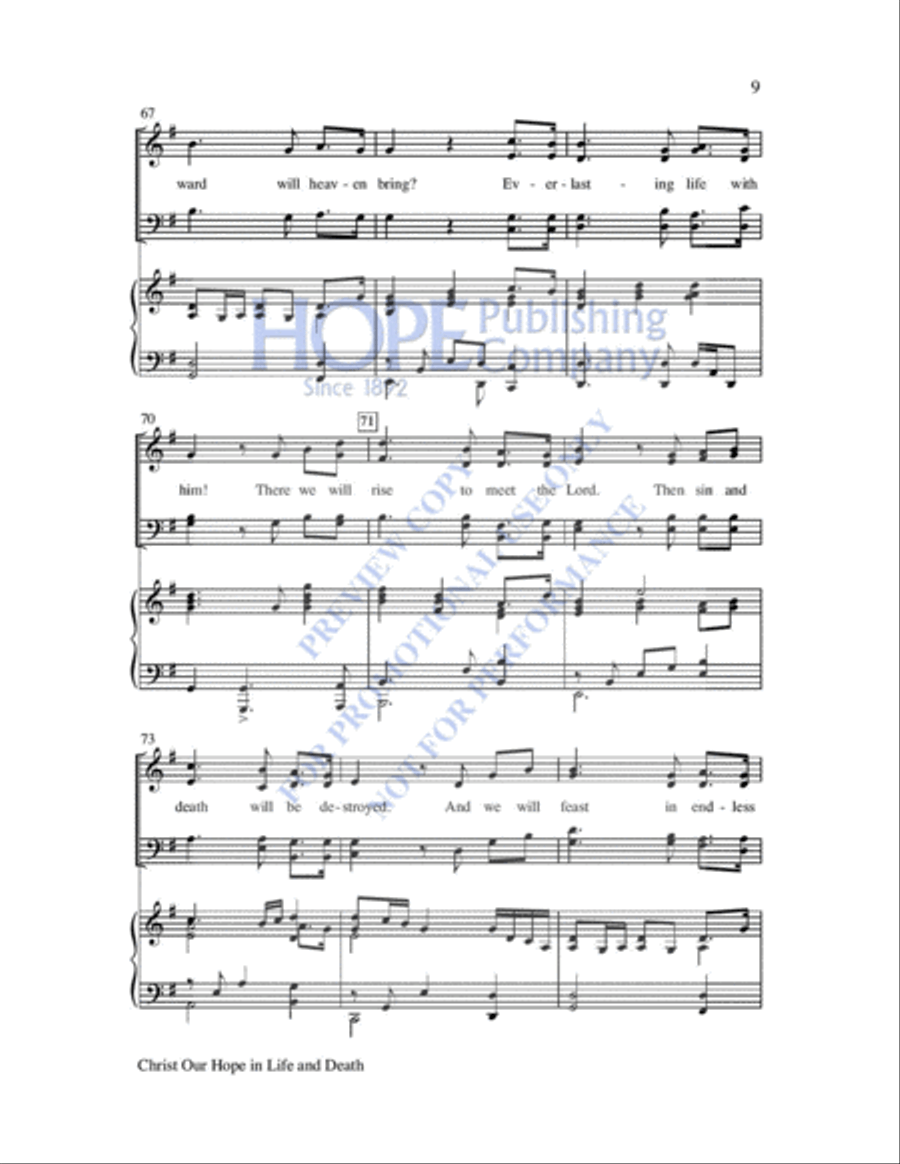 Christ Our Hope in Life and Death 4-Part scores gallery preview page 10