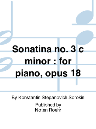 Book cover for Sonatina no. 3 do minor
