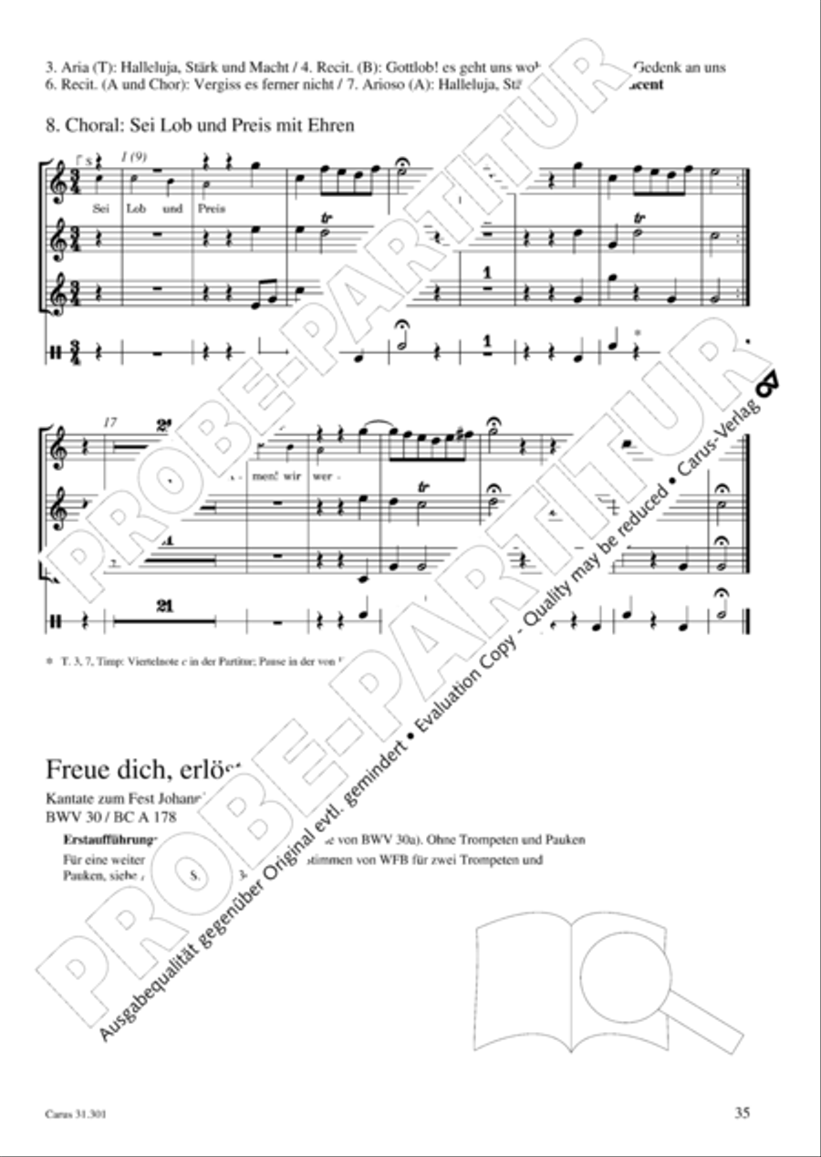 Bach for Brass 1: Cantatas I Voice scores gallery preview page 44