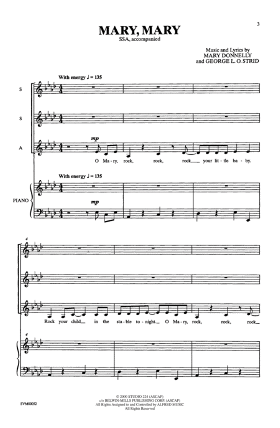 Mary, Mary Mary, Mary Women's Choir scores gallery preview page 2