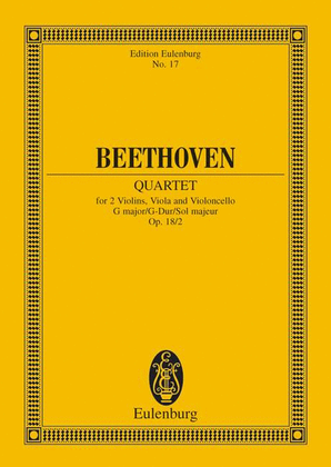 Book cover for String Quartet in G Major, Op. 18/2