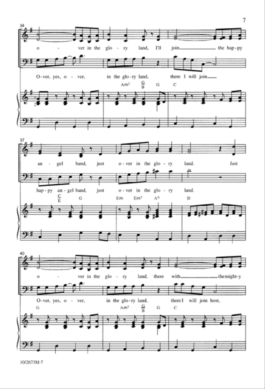 Just Over in Glory Land Just Over in Glory Land 3-Part scores gallery preview page 8