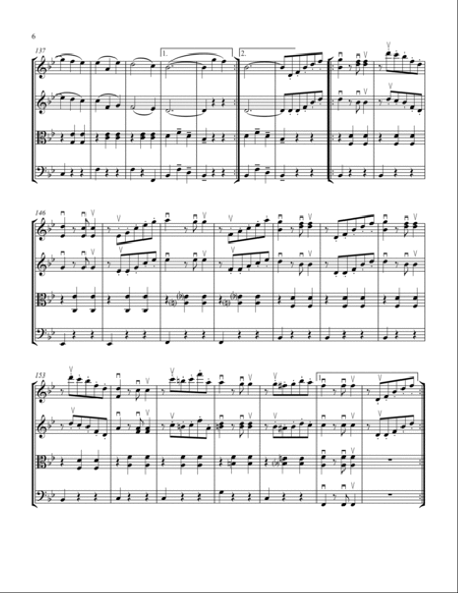 Aurora Waltz String Quartet scores gallery preview page 6