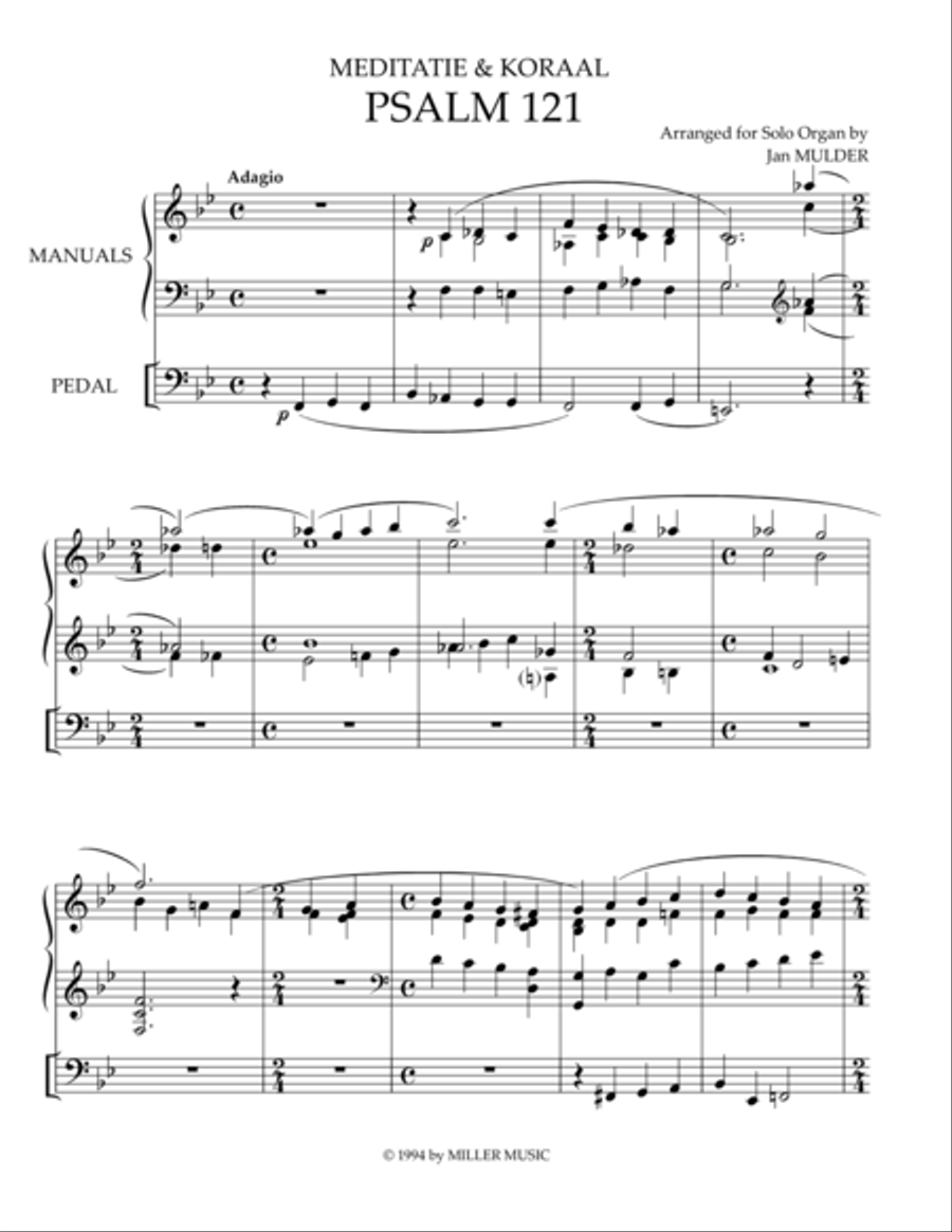 Psalm 121 Psalm 121 Organ Solo scores gallery preview page 1