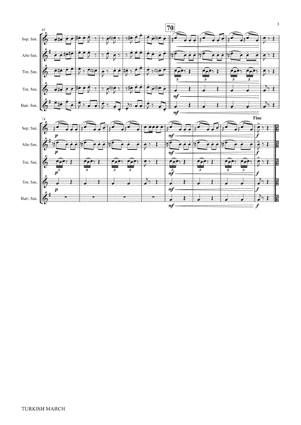 Turkish March & Laendler - Beethoven - Saxophone Quintet image number null