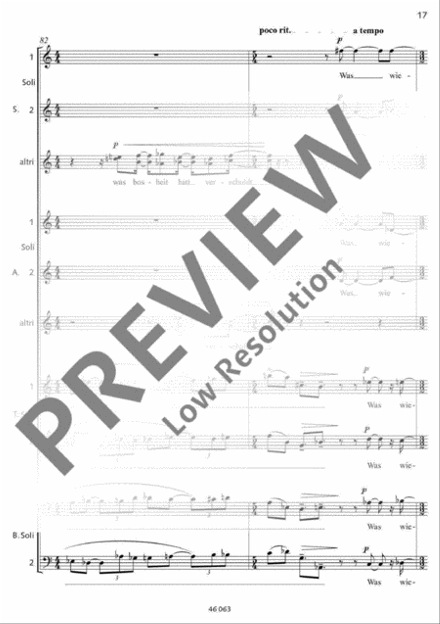 Karfreitags-Sonett 4-Part scores gallery preview page 18