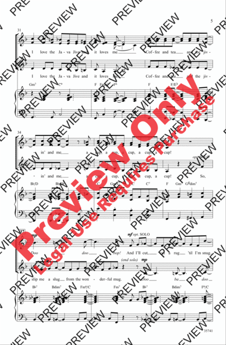 Java Jive Women's Choir scores gallery preview page 5