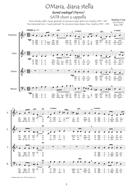 Cinque madrigali sacri per coro di voci miste a cappella image number null