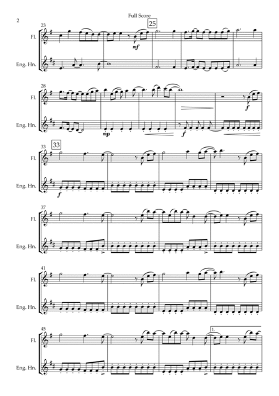 Ikimono Gakari's Blue Bird Woodwind Duet scores gallery preview page 2