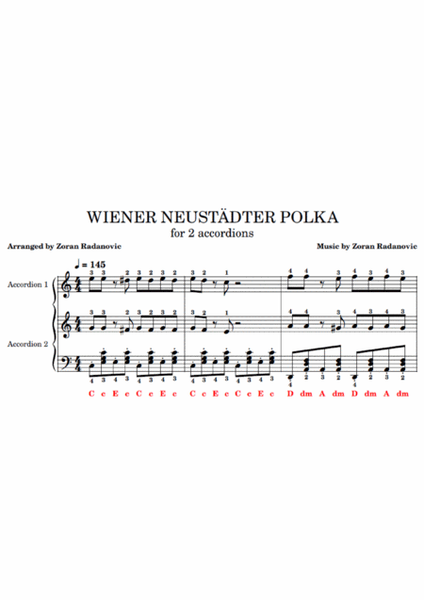 WIENER NEUSTÄDTER POLKA - for accordion duet image number null