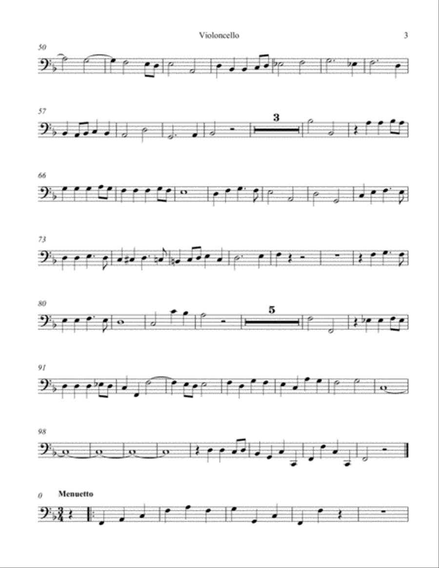 Quartet #4 Op. 20 in F Major String Quartet scores gallery preview page 3