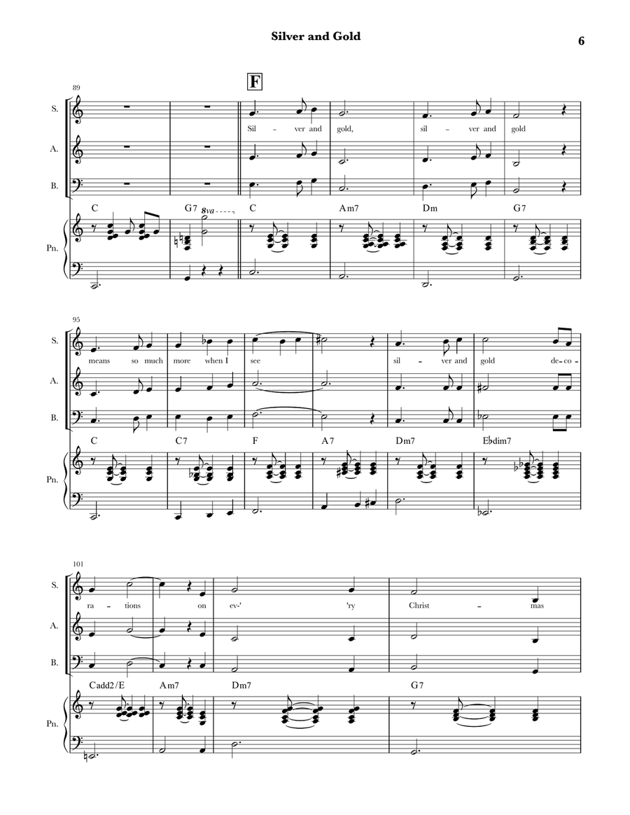 Silver And Gold Silver And Gold 3-Part scores gallery preview page 6