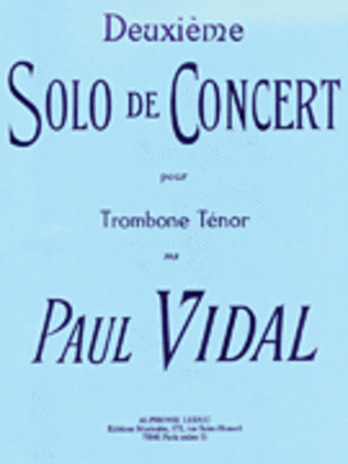 Book cover for Deuxieme Solo de Concert pour Trombone Tenor