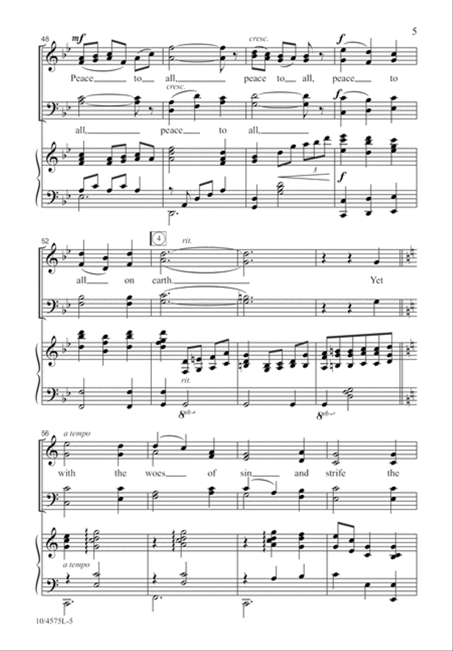 A Peaceful Midnight Clear 4-Part scores gallery preview page 6