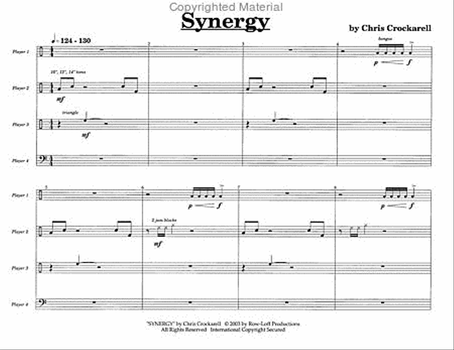 Synergy Percussion Ensemble scores gallery preview page 2