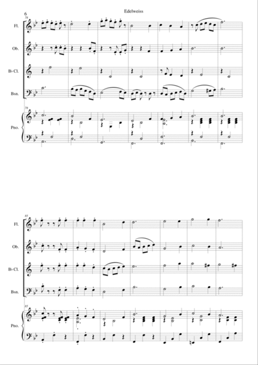 Edelweiss Edelweiss Bassoon scores gallery preview page 6