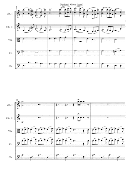 National Velvet (cues) by Herbert Stothart String Orchestra - Digital Sheet Music