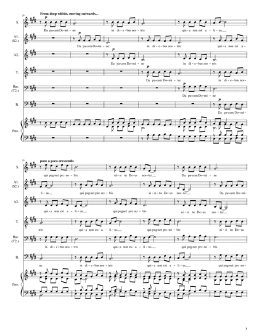 Da pacem Domine Divisi scores gallery preview page 3