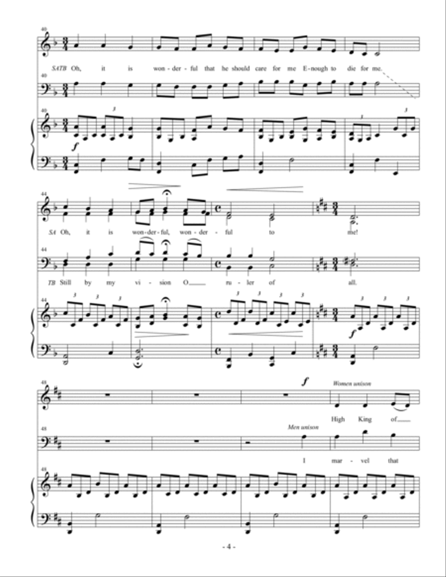 Still Be My Vision (SATB) 4-Part scores gallery preview page 5