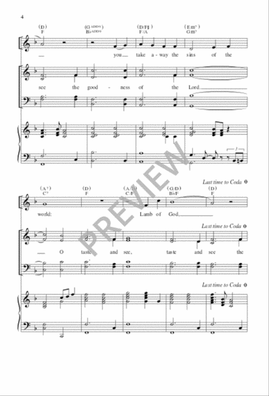 Taste and See 4-Part scores gallery preview page 4
