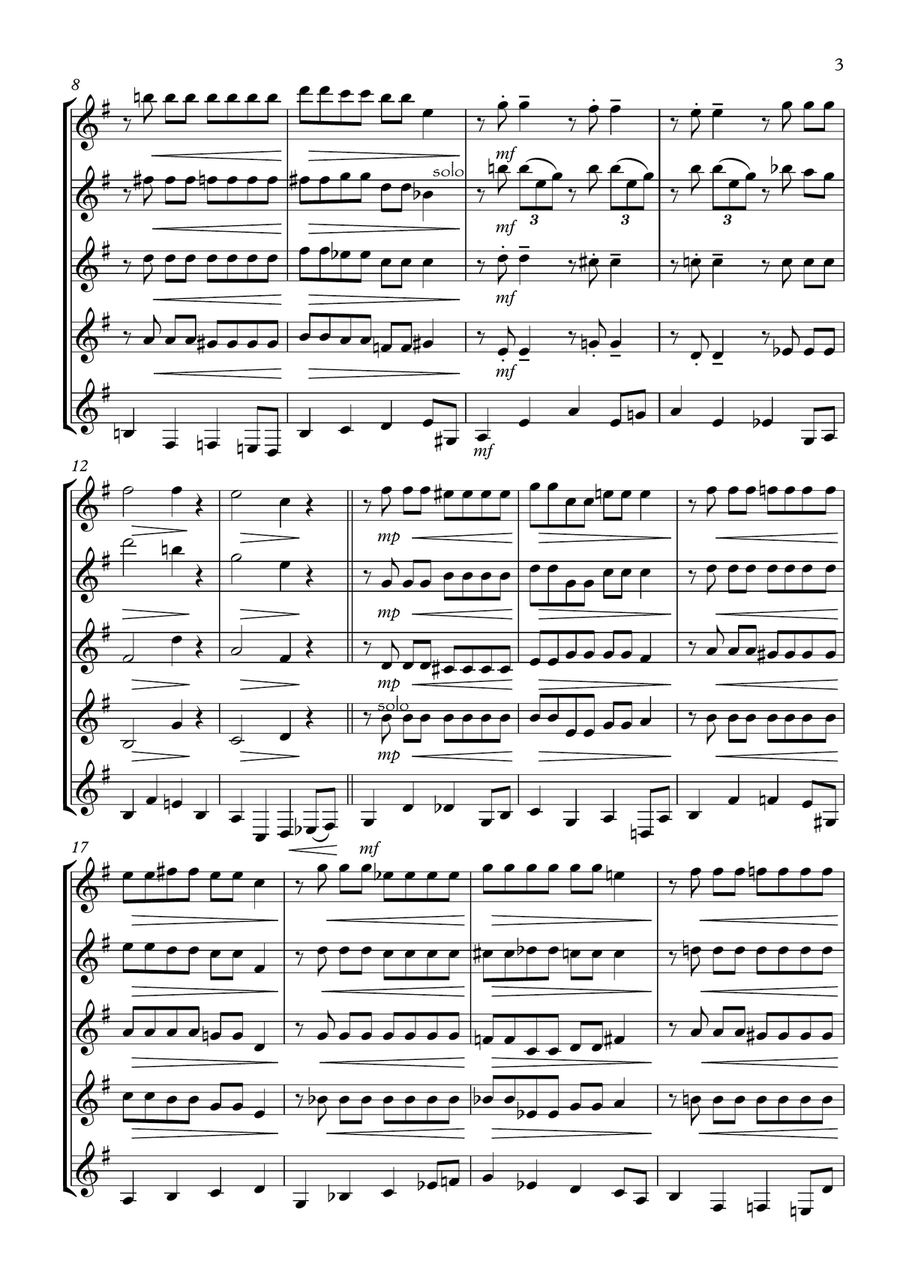 Girl Talk Girl Talk Clarinet Quintet scores gallery preview page 3