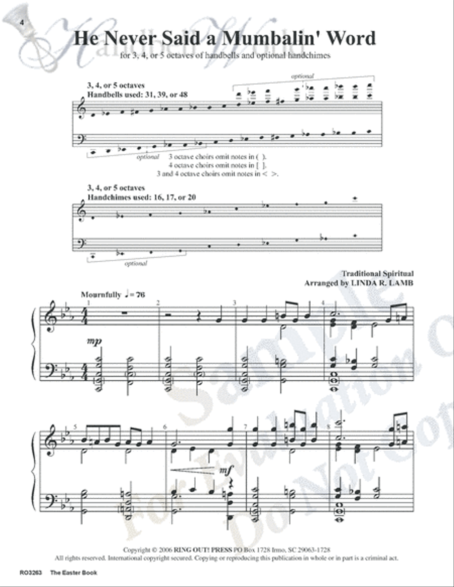 Easter Book Easter Book 5-Octaves scores gallery preview page 3