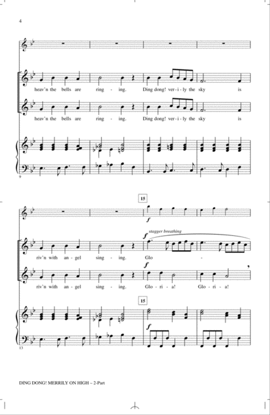 Ding Dong! Merrily On High 2-Part scores gallery preview page 2