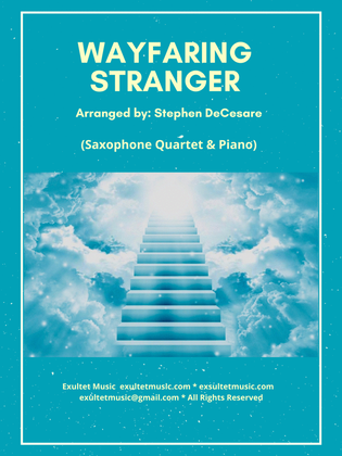Book cover for Wayfaring Stranger (Saxophone Quartet and Piano)