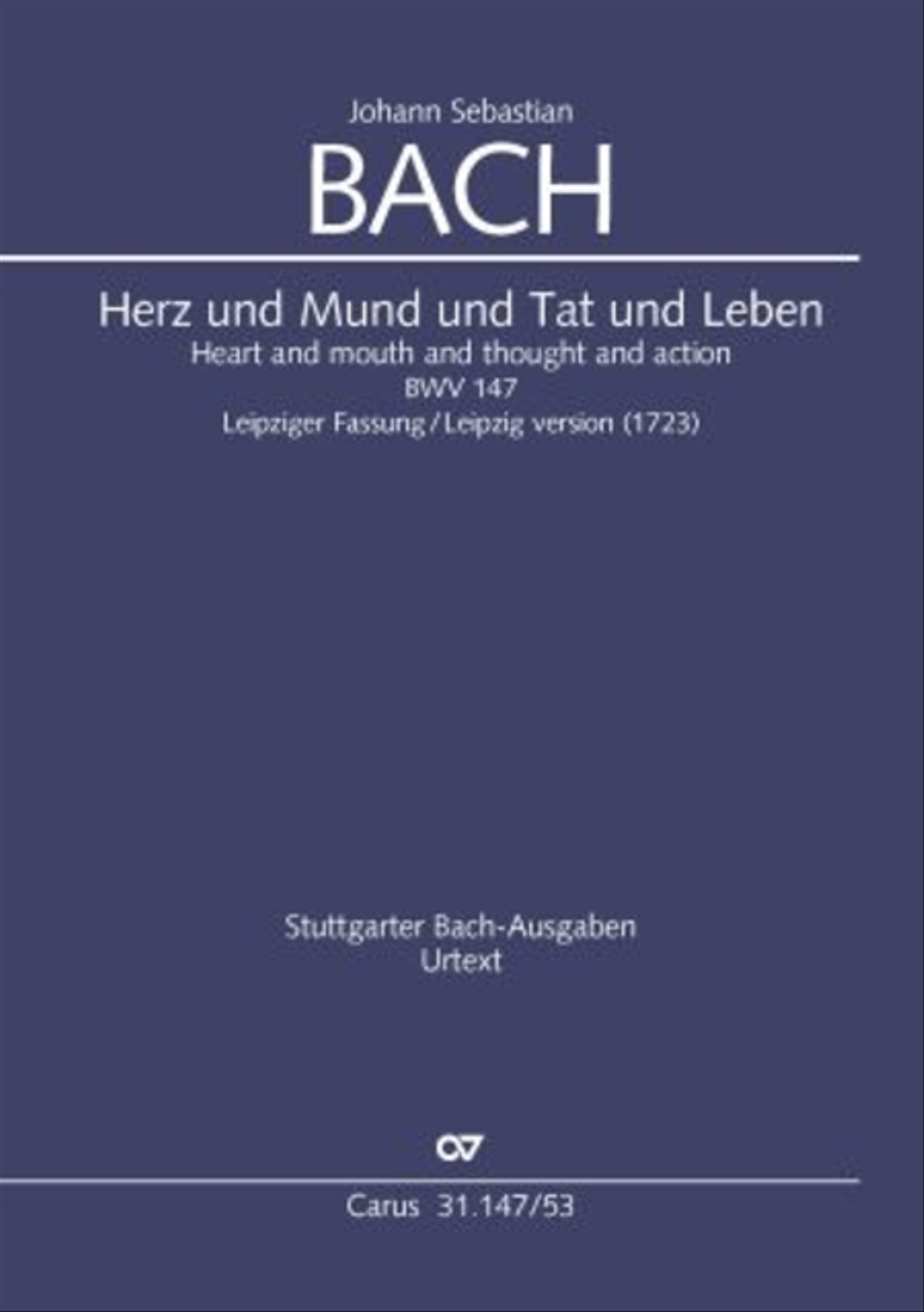 Heart and mouth and thought and action (Herz und Mund und Tat und Leben) (Herz und Mund und Tat und Leben) 4-Part scores gallery preview page 1