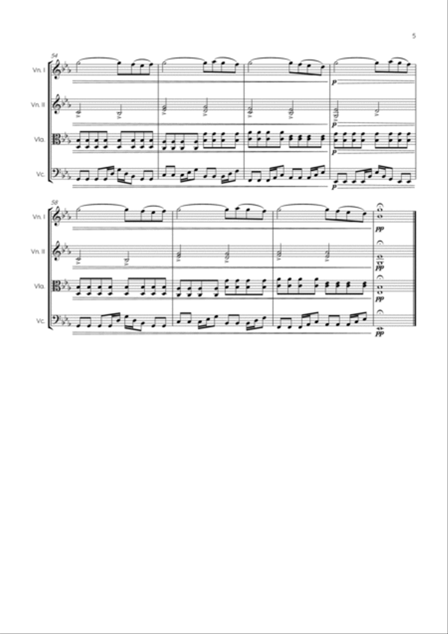 Space Song String Quartet scores gallery preview page 5