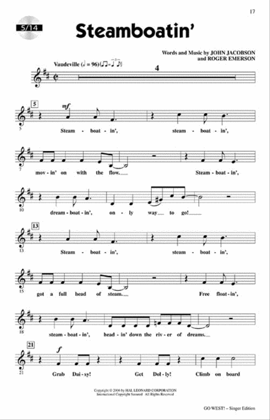 Go West! Choir scores gallery preview page 6