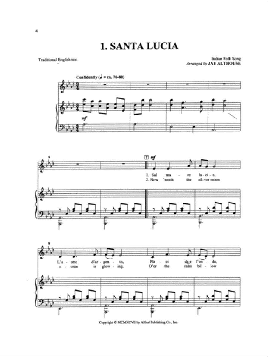 International Folk Songs for Solo Singers Medium-Low Voice scores gallery preview page 3