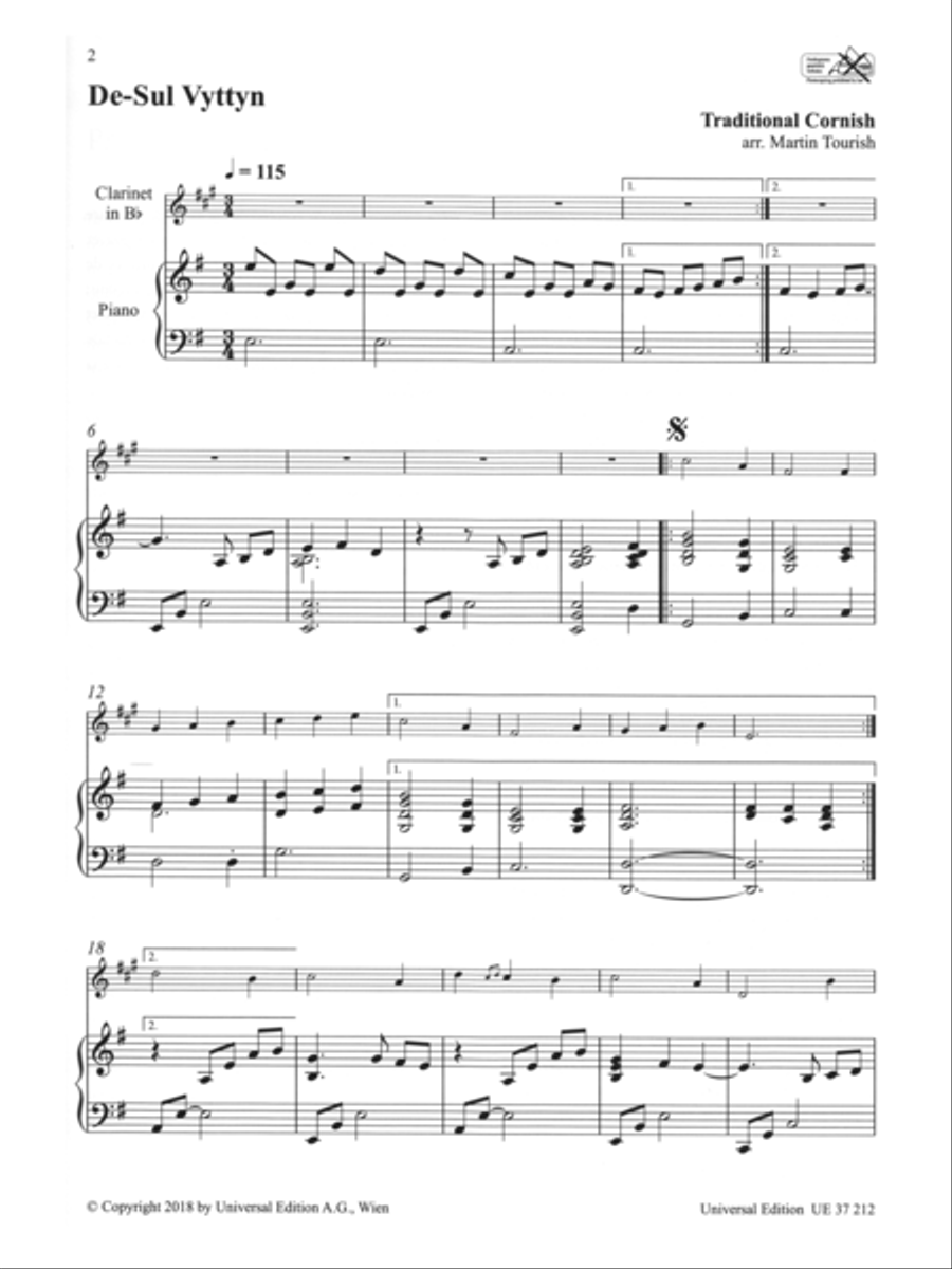 Celtic - Play Along Clarinet B-Flat Clarinet scores gallery preview page 2