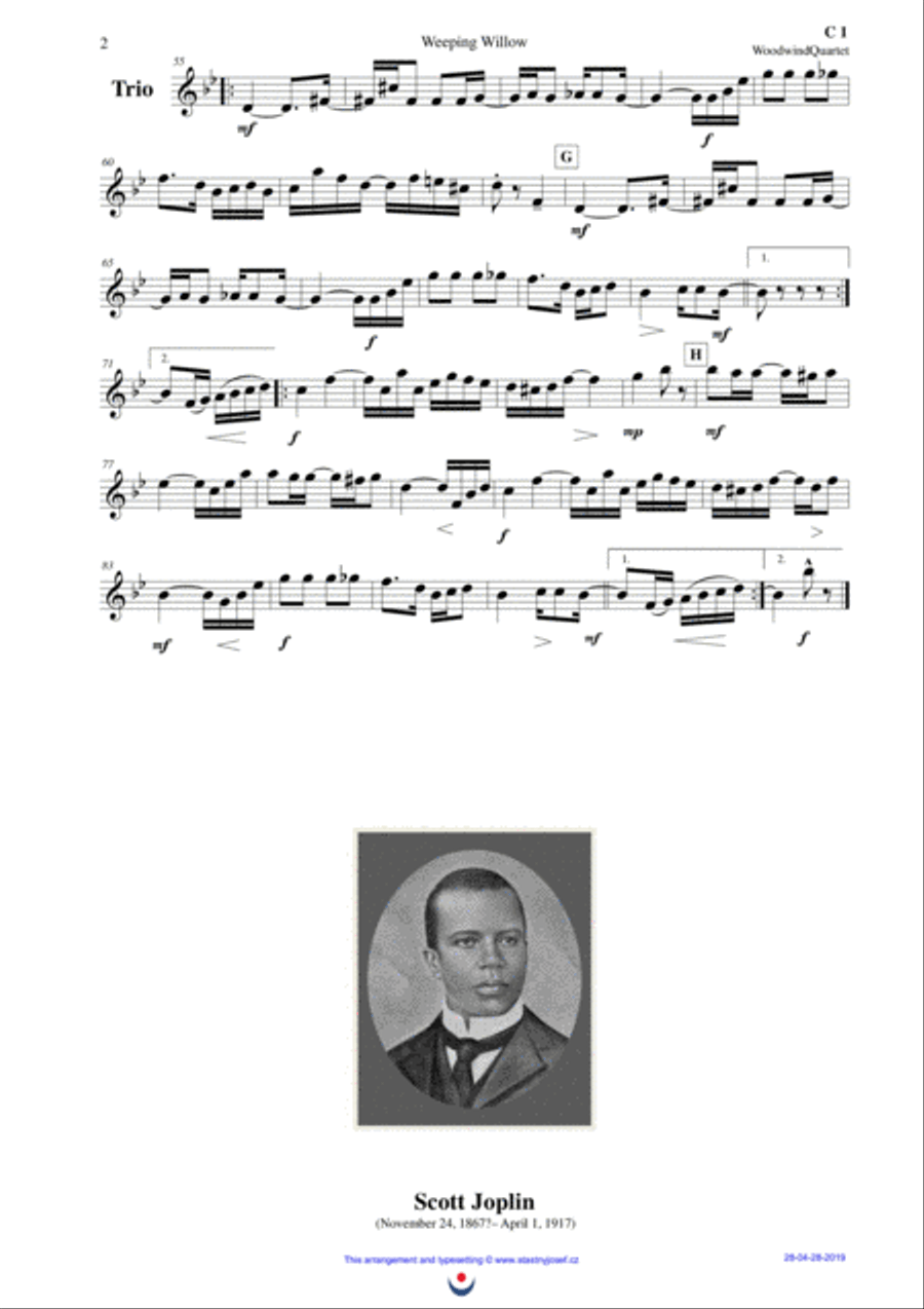 Weeping Willow Woodwind Quartet scores gallery preview page 5