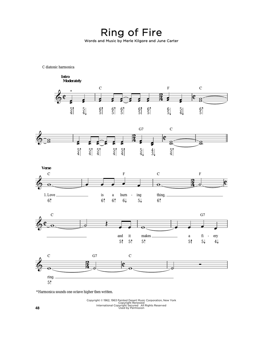 Ring Of Fire Ring Of Fire Harmonica scores gallery preview page 1