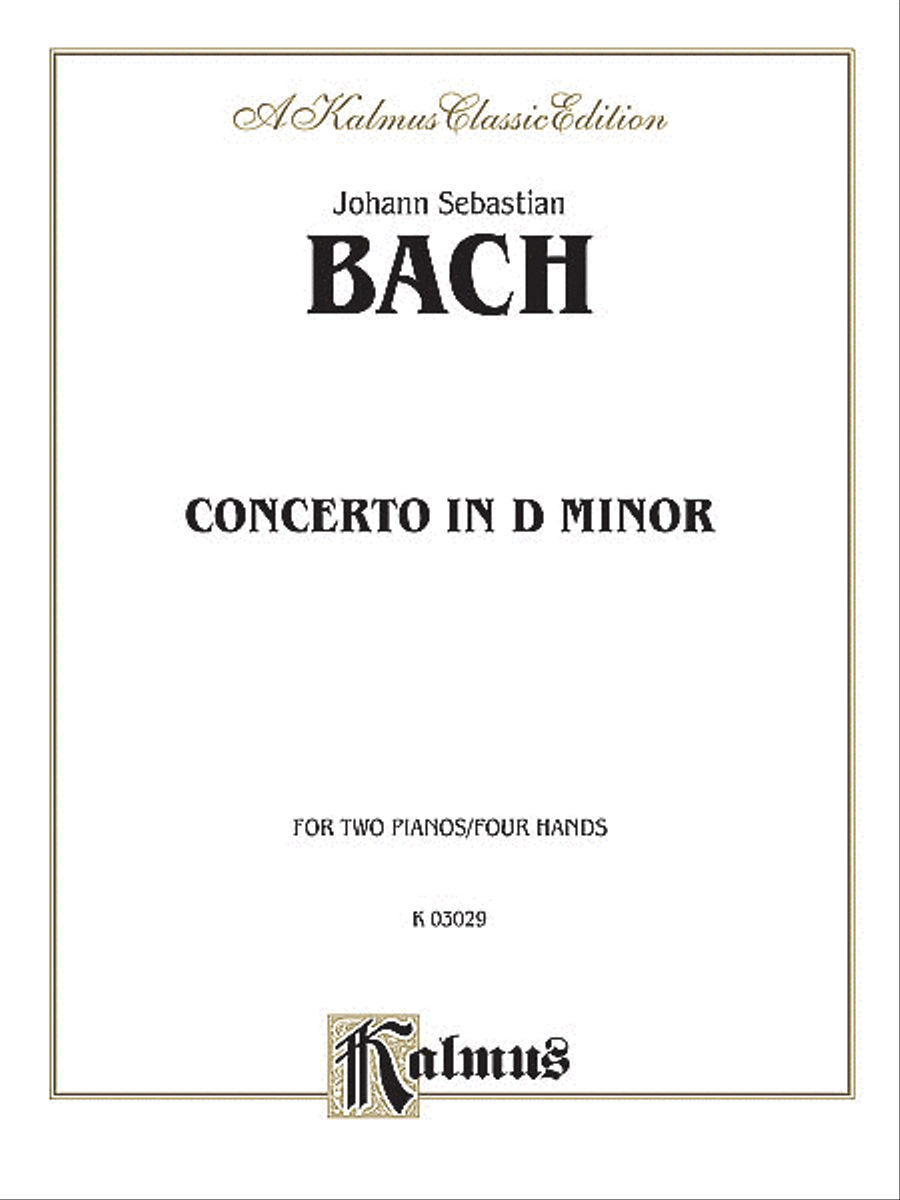 Concerto In D Minor - 2 Pianos/4 Hands Small Ensemble scores gallery preview page 1