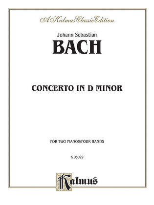 Book cover for Concerto In D Minor - 2 Pianos/4 Hands