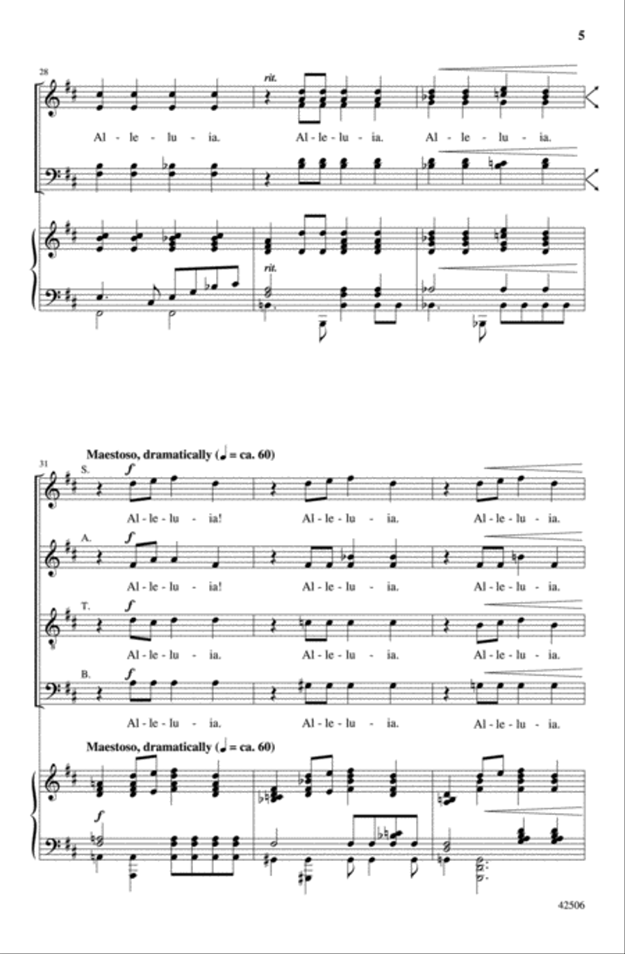 Jazz Alleluia 4-Part scores gallery preview page 4